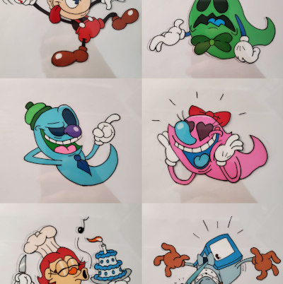 Cel paintings of my characters